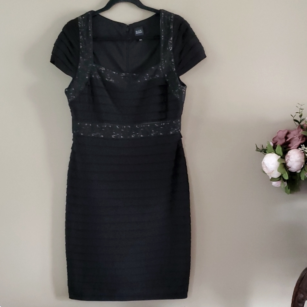 BLACK By Saks Fifth Avenue Bandage Dress Size 14